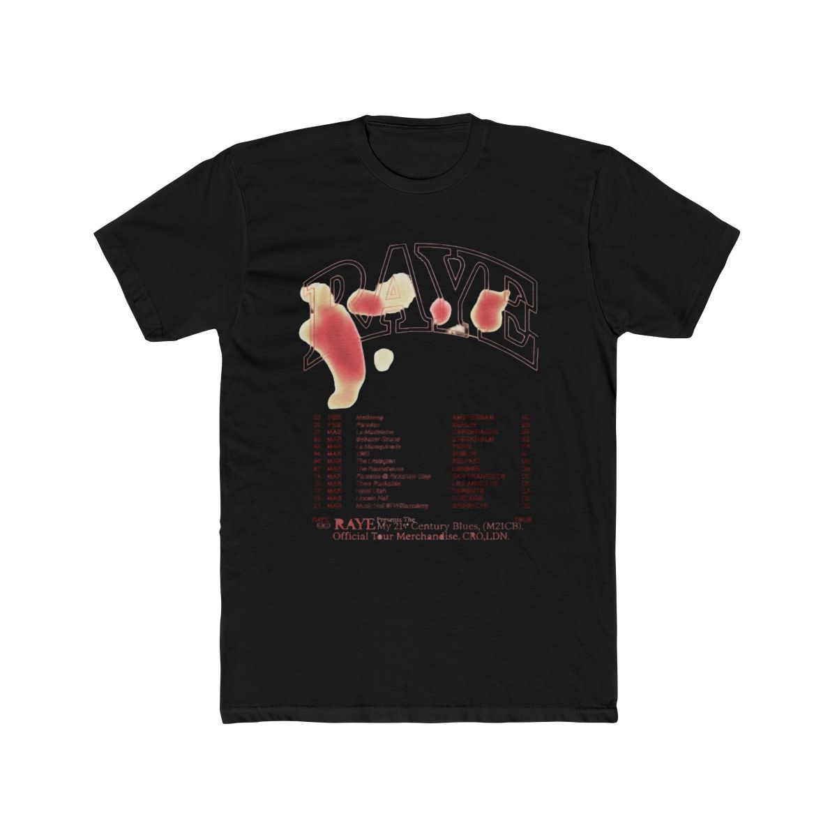 M21CB Album Tour T Shirt | RAYE - Official T-Shirts merchandise