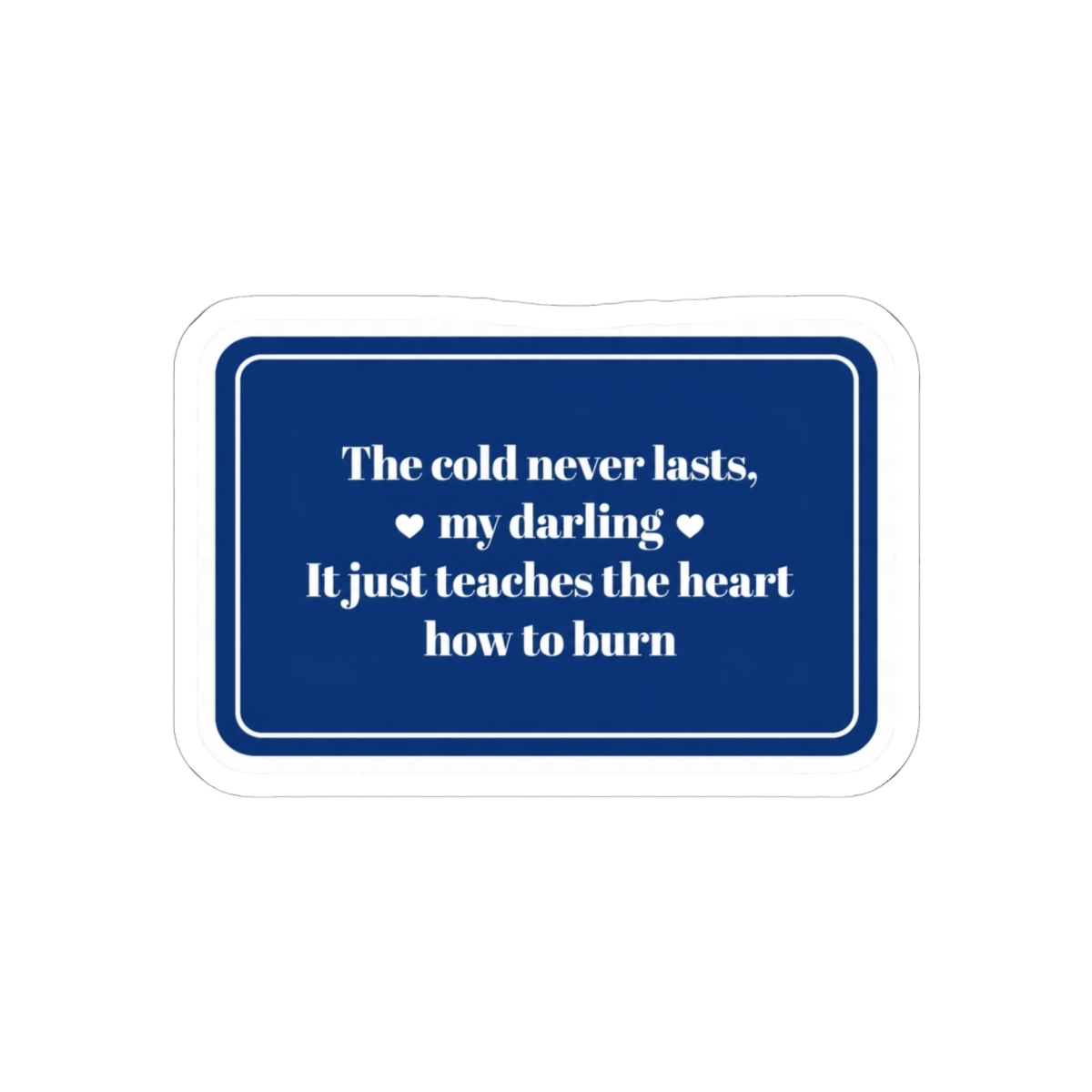 Click Clack Symphony - Raye - The cold never lasts - Official Stickers merchandise
