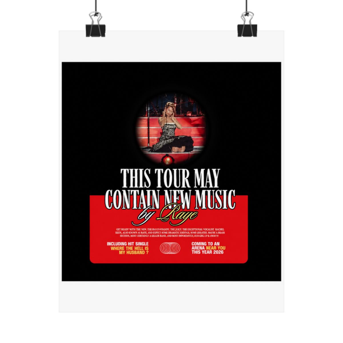 RAYE On Tour - alternate angle 5, merchandise