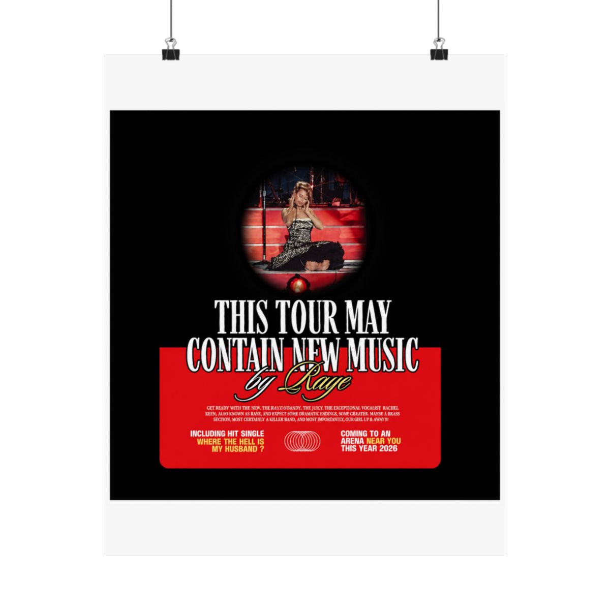 RAYE On Tour - alternate angle 2, merchandise