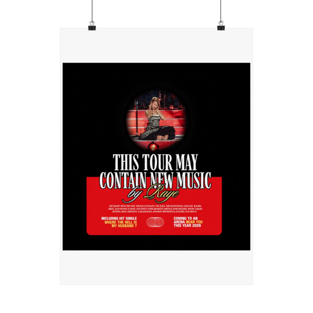RAYE On Tour - alternate angle 1, merchandise